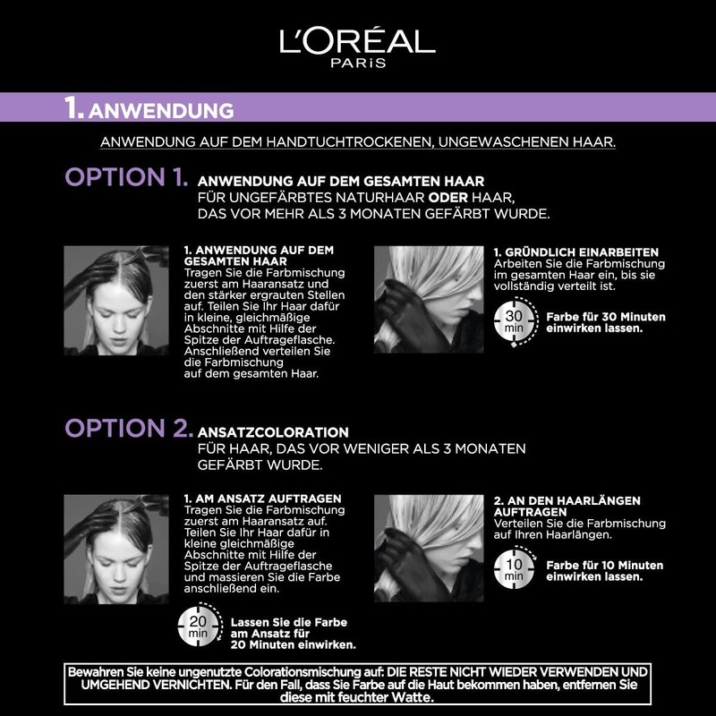 L'Oréal Paris Permanent Hair Colour, with Cool Colour Result, Set