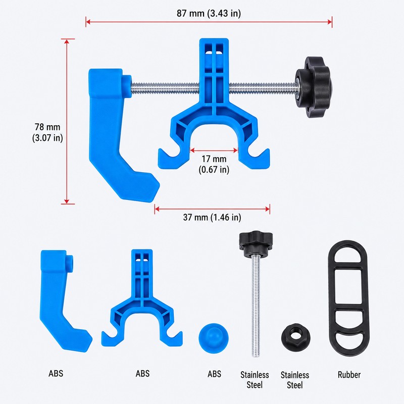 Mini Bicycle Wheel Truing Tool with Rubber Strap, Portable Rim