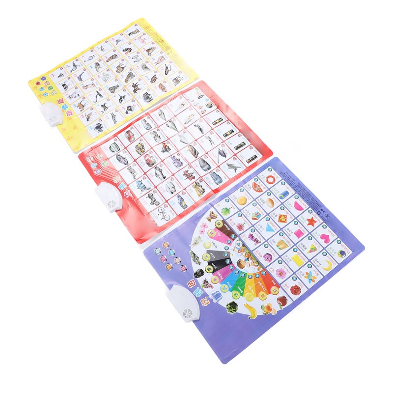 3pcs Sound Educational Posters Preschool Learning Poster Parent Child Interaction