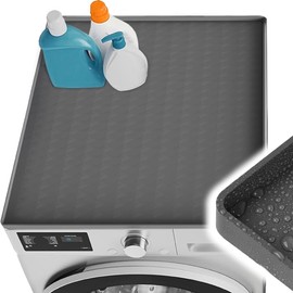 25.6''x 23.6'' Washer and Dryer Covers for the Top, Non Slip Silicone Washer Dryer Top Protector Dryer Top Protector, Dust-Proof Washer & Dryer Cover Pad for Laundry Room Washer Dryer Countertop