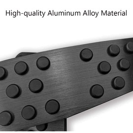 No Drilling Pedal Cover Suitable for Dodge Challenger, Charger Ram Chrysler 300 300C-Black 2 Pieces of Non-slip Aluminum Brake Air Pedal Pads
