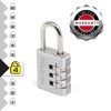 Master Lock 7630EURD Combination Padlock in Aluminium, Grey, 3 x