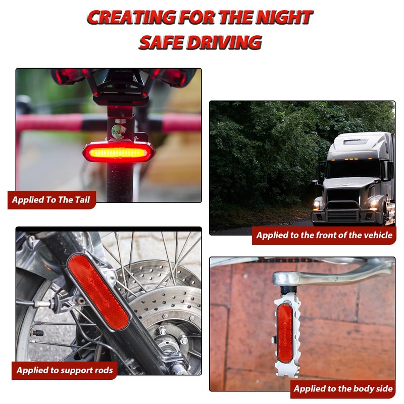 BANTI Reflectors Cat's Eye Rear Reflector Pendant Set for Bicycle