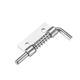 sourcing map 5 Pcs Carbon Steel Lock Bolt Spring Loaded Pin Latch 56mm Long (Right)