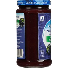 Polaner Sugar Free with Fiber, Seedless Blackberry Preserves, 13.5 Ounce