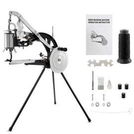 IRONWALLS Leather Cobbler Manual, Heavy Duty Hand Shoe Repair Mending Sewing Machine with Needles, Leather Stitching Sewing Machine for Canvas Cotton Linen, Bags, Cloths, Tents