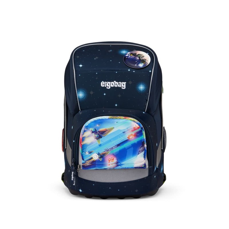 ergobag LED Zippies School Bag Accessory Front Pocket Motif Worlds