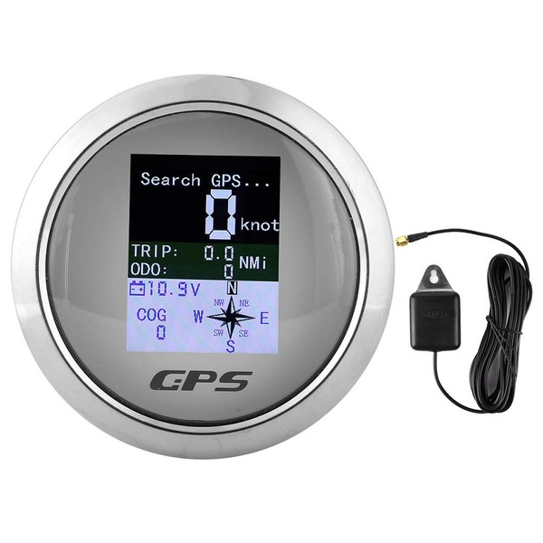 White Marine GPS Speedometer Digital Speedometer 85 mm Speedometer for