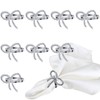 BEAVOING Pack of 12 Napkin Rings Alloy Hollow Out Flower