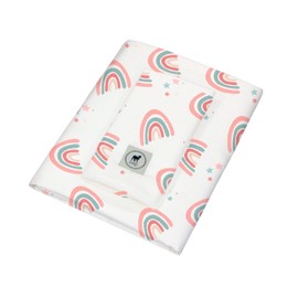 Nap Baby Juego de Sábanas para Cuna 70x130 cm Súper Suaves y Frescas 100% Algodón, Hipoalergénico, 3 Pzas - Arcoiris Love