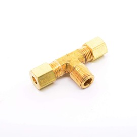 FASPARTS Compression Fitting to Male NPT Branch Tee 3/16 Tube OD x 1/8 NPT Male MPT MIP