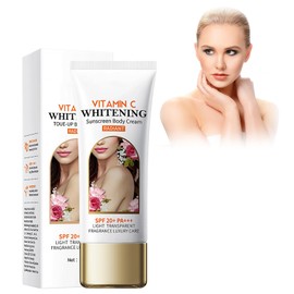 Sonnenschutz Körpercreme, Vitamin C Sonnenschutzcreme, Leichter Sonnenschutz, Lsf 20+ Aufhellung Körperssonnencreme, Sonnencreme, Sunscreen Skin Care Cream, Hellt Den Hautton Gleichmäßig Auf, 100g