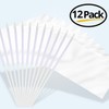 Anley White Mini Flag 12 Pack - Hand Held Small