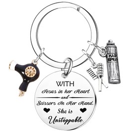 Nfyxcaz Hair Dresser Gifts For Women Hair Stylist Keychain Hairdresser Gift Cosmetology Graduation Gift Hair Barber Gift