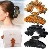 TOCESS Tortoise Shell Claw Clips: 4 Inch Large Luxury PVC