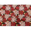 JOANN - POINSETTIAS & RIBBONS WITH GOLD METALLIC-- BY THE
