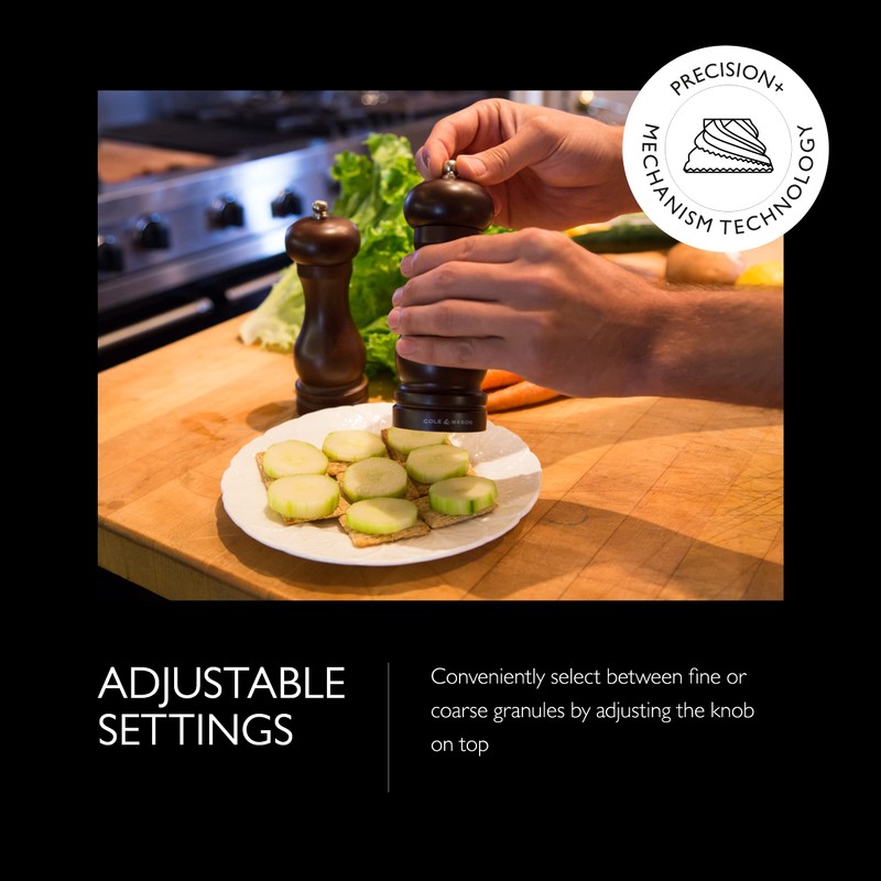 COLE & MASON Capstan Wood Pepper Grinder - Wooden Mill