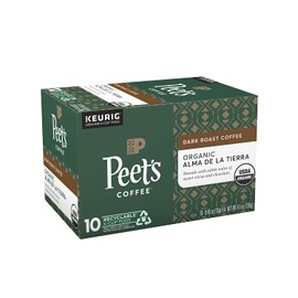 Peet's Coffee Alma De La Tierra Dark Roast Coffee K-Cup Coffee Pods (10 Count) USDA Organic