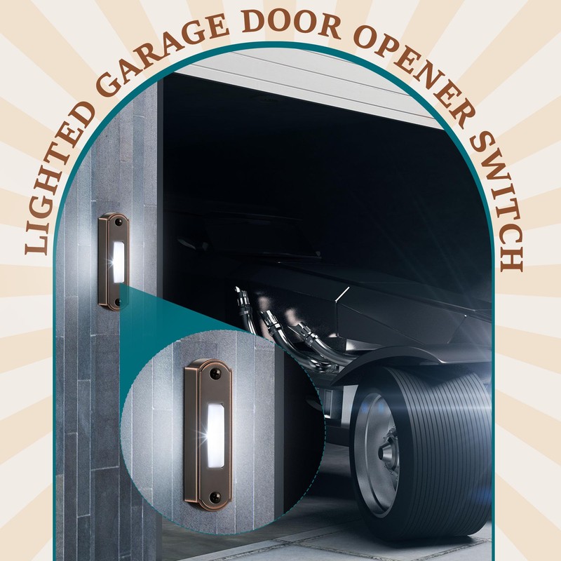 Metal Lighted Doorbell Button, Heavy Duty Metal Wired Door Bell