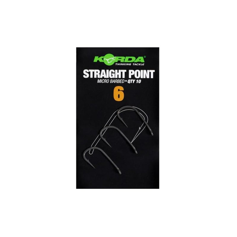 Korda Straight Point Micro Barbed Qty 10 (Size 6)