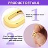 YALOJE 2pcs Oval Necklace Carabiner Clasps, 18K Gold Filled Jewelry