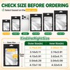 100PCS Mylar Bags Resealable Black Small Smell Proof Bags 2.75x3.93
