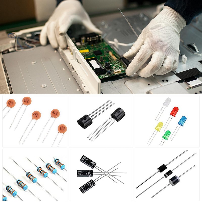 MELIFE 1400Pcs Basic Electronics Component Assortment Kit, Electrolytic Capacitor, Ceramic