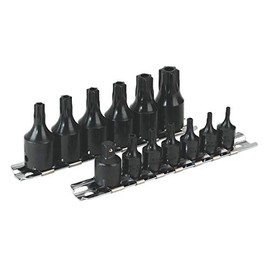 Sealey Ak5585 Impact TRX-Star Security Socket Bit Set 13Pc 1/4 and 3/8Sq Drive