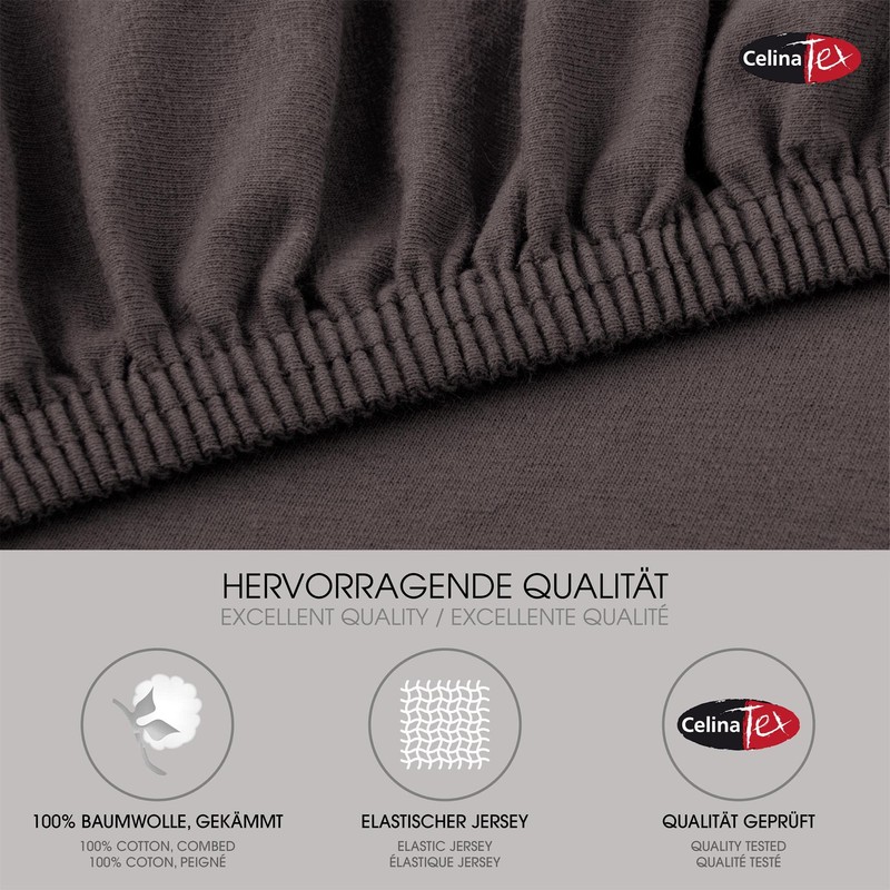 CelinaTex Lucina Topper Fitted Sheet Divan Cover Cotton 140x200-160x200 cm