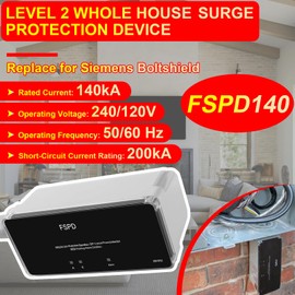 FSPD140 Level 2 Whole House Surge Protection Device Replace for Siemens Boltshield, Rated for 140,000 Amps 120/240V