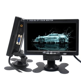 Pardarsey 7 Inch HDMI Monitor 1024x600 HD TFT LCD Display Screen HDMI AV VGA Input Built in Speaker For Raspberry Pi 3 Model B+ 3B CCTV Computer PC DVR Car monitor