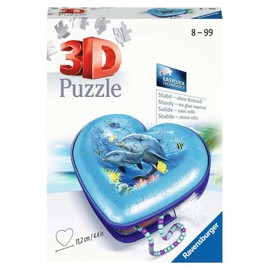 Ravensburger 3D Puzzle 11172 - Heart Box Underwater World - 54 Pieces - Storage Box for Adults and Children from 8 Years