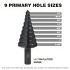 Jerax tools 1/4"-1-1/8" High Speed Steel Step Drill bits, Doubles