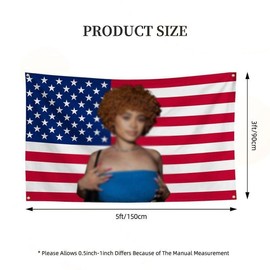 Glen Powell Cowboy Pink Wall Tapestry American Flag - Color: A, Size: 3*5 Ft/90*150cm