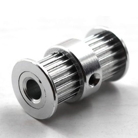 Double-Headed Timing Belt Pulley 20 Teeth 5mm Bore for 3D Printer CNC Pack of 5 (Wrench Included)