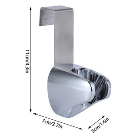 Toilet Bidet Sprayer Holder,Shower Head Holder Shower Head Stand Bracket Stainless Steel+ABS Hand Shower Toilet Bidet Sprayer Wall Mounted Holder Reusable Shower Head Clip (Two)