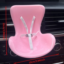 ðŸš— Doll Lovers! Want a Cute Seat for Your Car Doll? Mini Doll Car Seat | #DollCarSeat #CuteCarDecor:_Purple_Labubu Plastic Seat with Aromatherapy