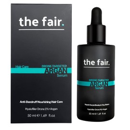 The Fair Suero Capilar con Argan Dirigido por Dron 50ML, Nutrición y Equilibrio del Cuero Cabelludo, Alivia Sequedad y Picazón, Fortalece y Mejora la Calidad del Cabello