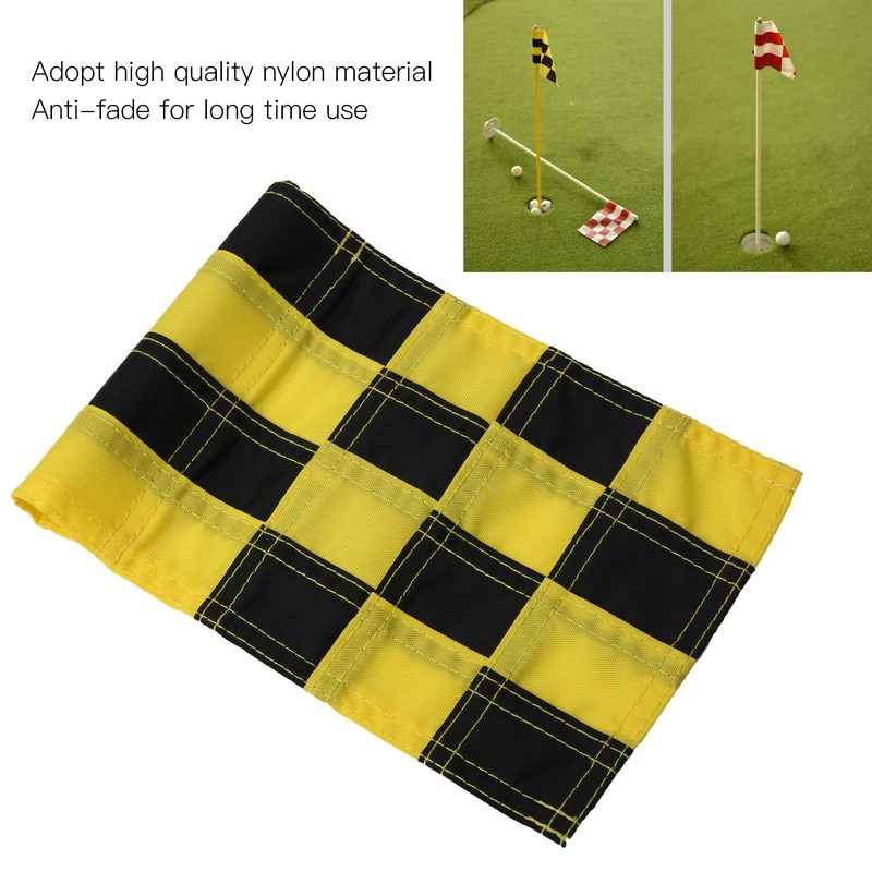 QANYEGN Golf Flagstick Mini, Checkered Practice Golf Hole Pole Cup