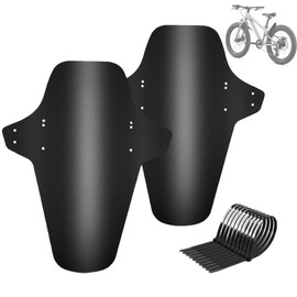 FETESNICE Bicycle Mudguard Set, Bicycle Mudguards Front and Rear, Adjustable, Universal, Lightweight and Weatherproof for 24-29 Inch Mountain Bike, Road Bike, City Bike & Fat Bike (Fatbike)