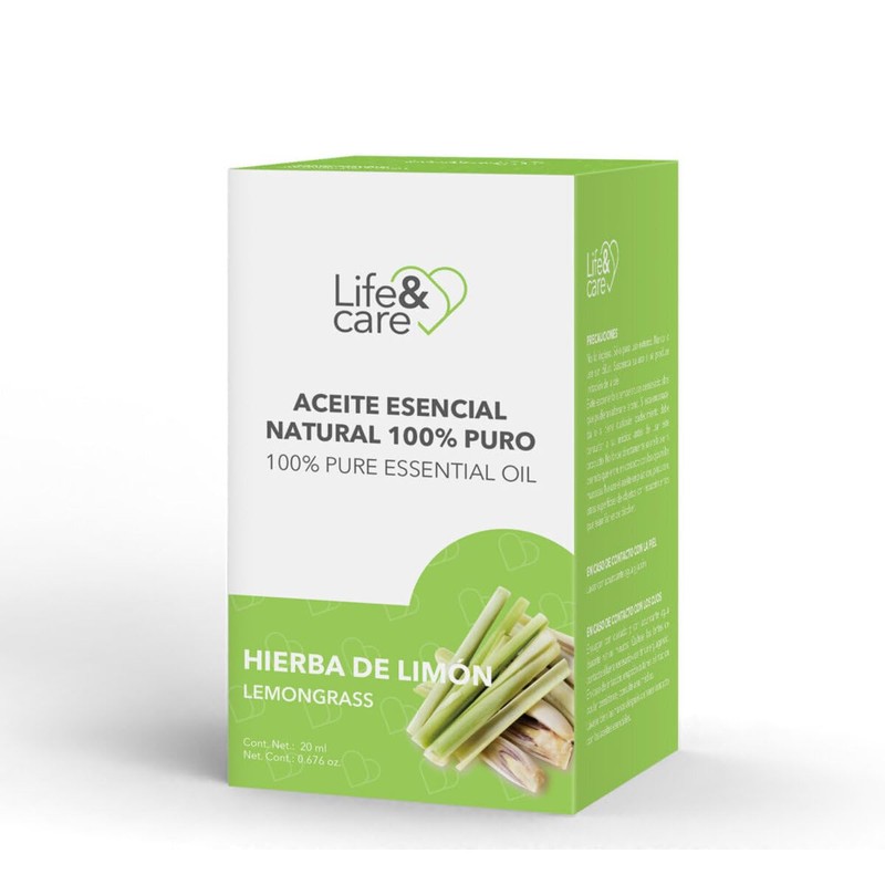 Life&care | Aceite esencial de aromaterapia hierba de limón grado