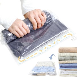 J.K.T Compression Bag, Hand Winding Clothes Compression Bag, Travel Compression Bag, Futon Compression Bag, Change Clothes, For Business Trips, Travel, Convenient Goods, No Pump Required, Storage Bag,