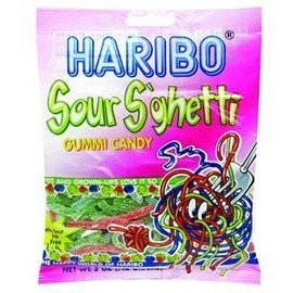 Haribo Sour Sghetti Gummies 12 Pack Case of 5oz Bags