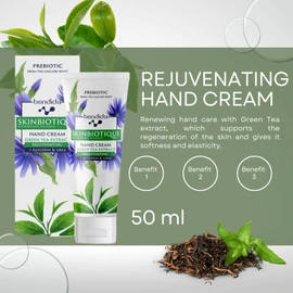 Bendida Skinbiotique Hand Cream with Green Tea Extract + Glycerine I Moisturising Cream for Rough, Stressed Skin I Gentle Care Cream for Dry Hands and Stressed Skin 50 ml