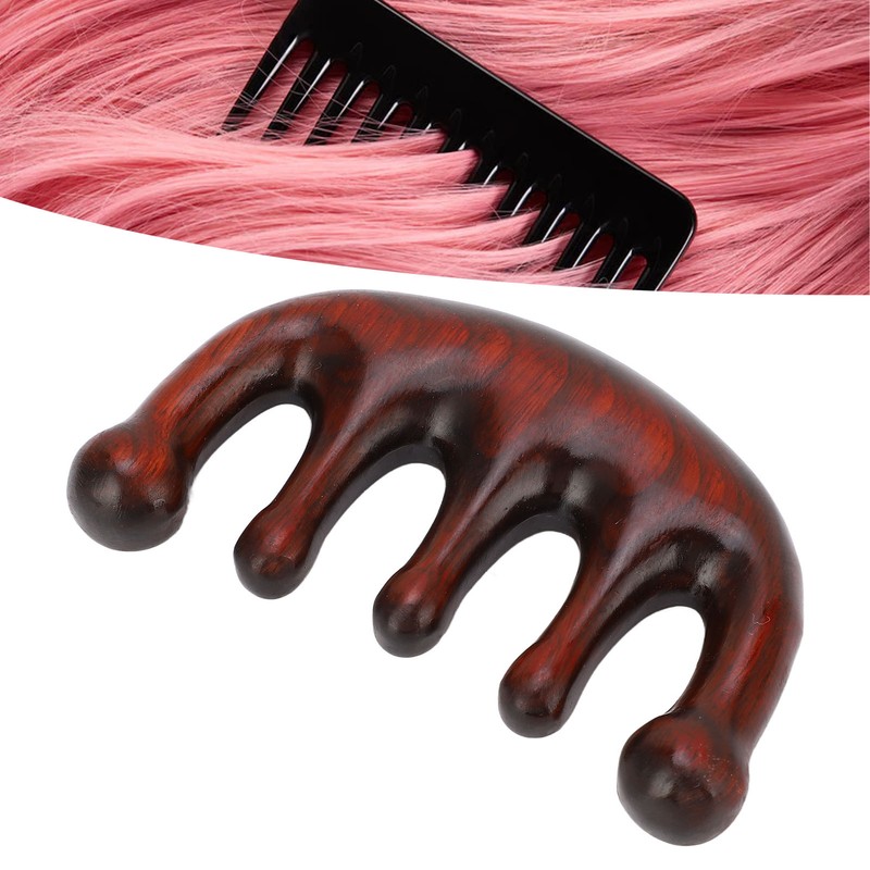 Wood Scalp Meridian Comb Stress Relief Prevent Static Wide Tooth