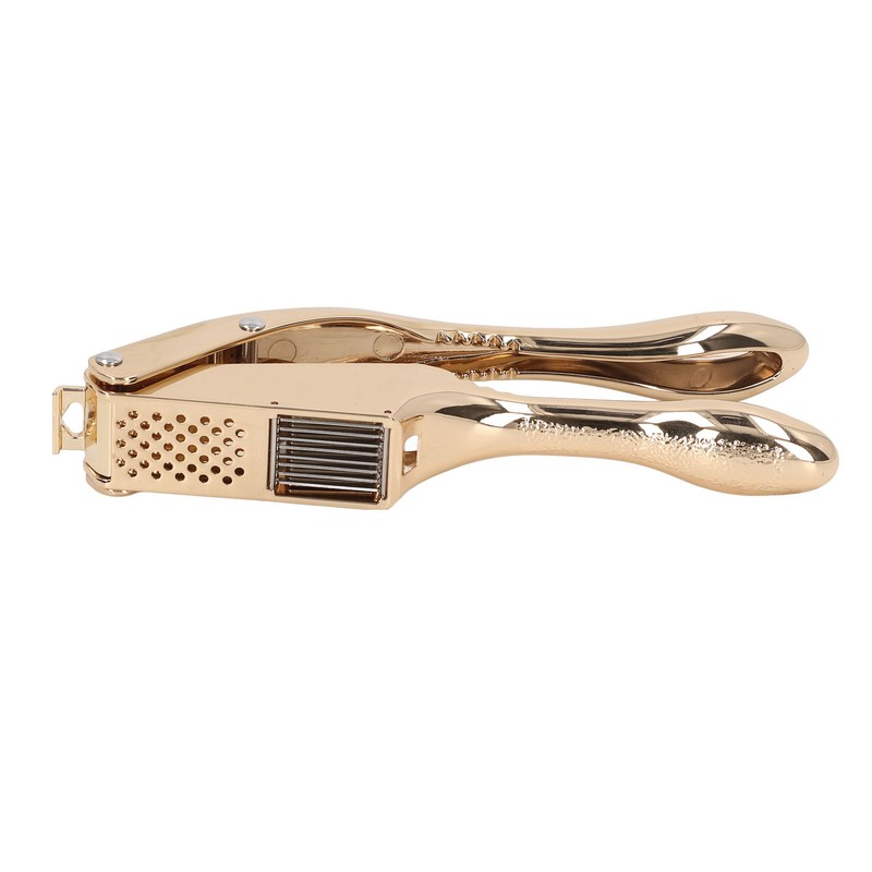 Garlic Press Gold Color Aluminium Alloy Dolphin Style Teeth Design