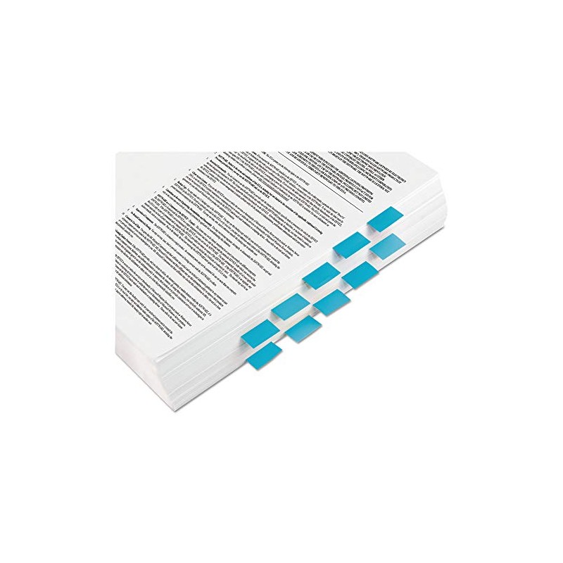 Post-it Flags Standard Side Flags in Dispenser, Light Blue, 100