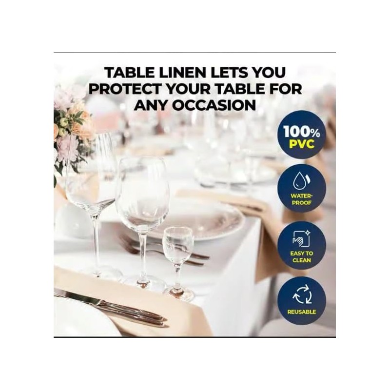 TooToo 1PK Wedding Party Table Cover Cloth Plastic Table Cloth