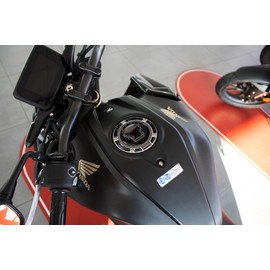 Tankpad Decorative protection for fuel cap compatible with Honda CB125R grey X600072VA