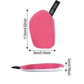 Pack of 2 Washable Make-Up Pads, 11.5 cm Facial Cleansing Pads, Make Up Remover Pads, Reusable Facial Cleansing Puff for All Skin Types, Pink